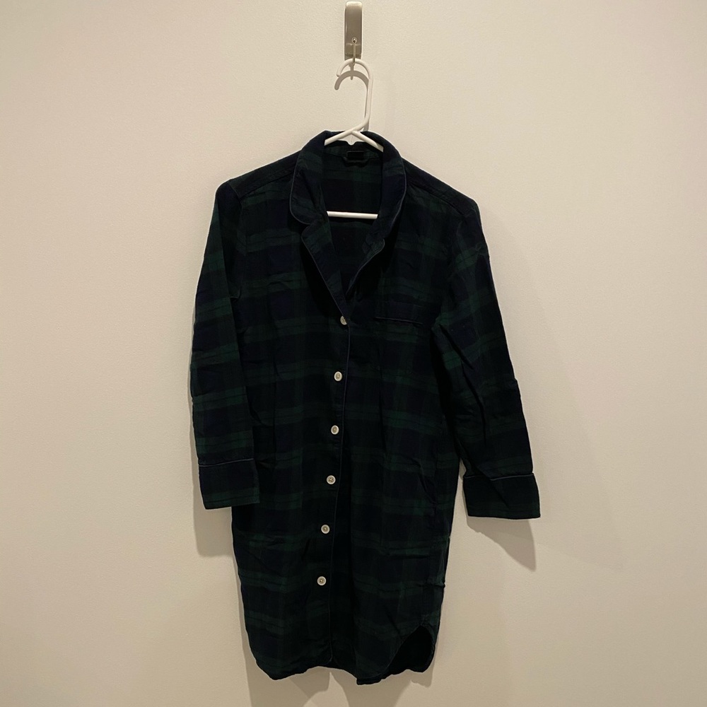 ‼️ Never been worn J Crew flannel PJ shirt dress